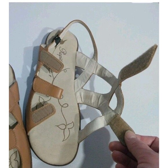 Prop'et Women’s Sandals Sz 9.5M Brown Leather Strappy Slingback Comfy Adjustable - Picture 10 of 13